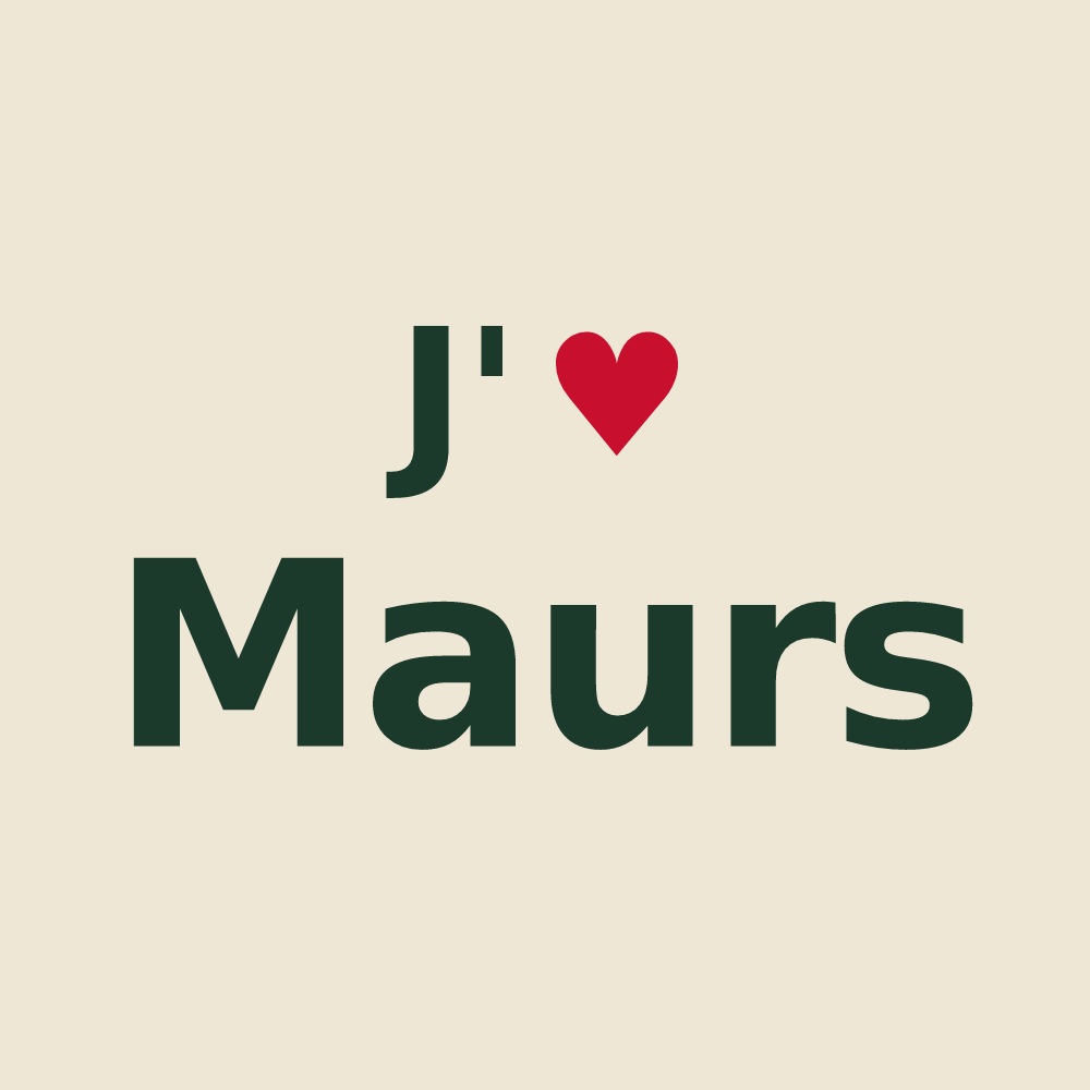 Tote bag personnalisé Maurs — design J'aime Maurs