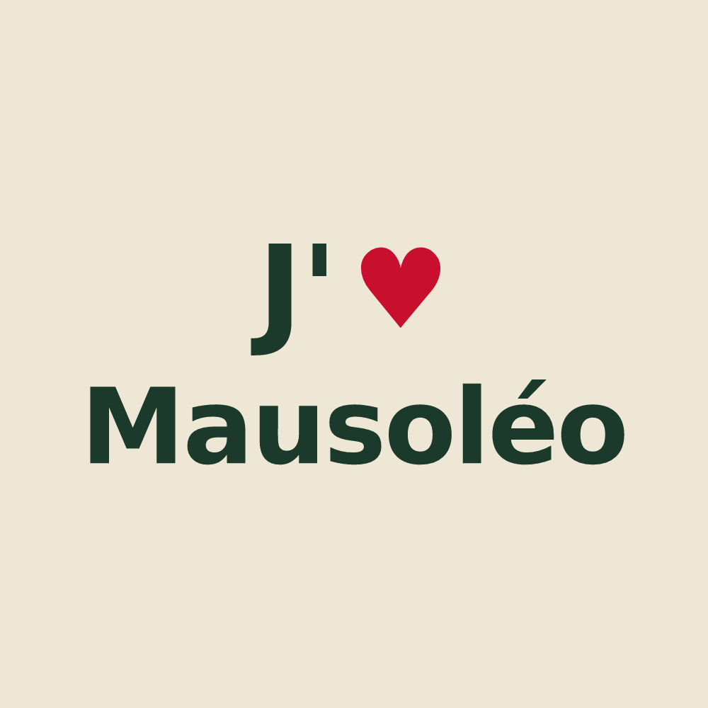 Tote bag personnalisé Mausoléo — design J'aime Mausoléo
