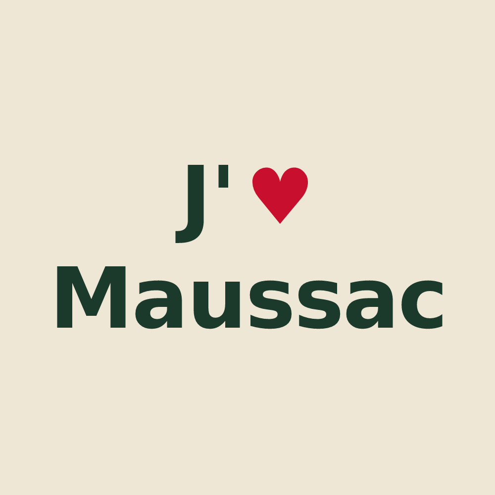 Tote bag personnalisé Maussac — design J'aime Maussac