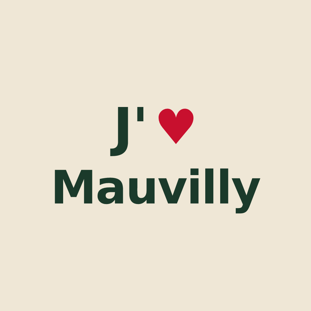 Tote bag personnalisé Mauvilly — design J'aime Mauvilly