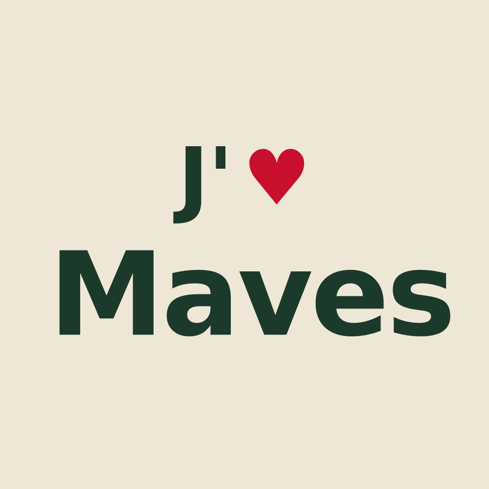 Tote bag personnalisé Maves — design J'aime Maves