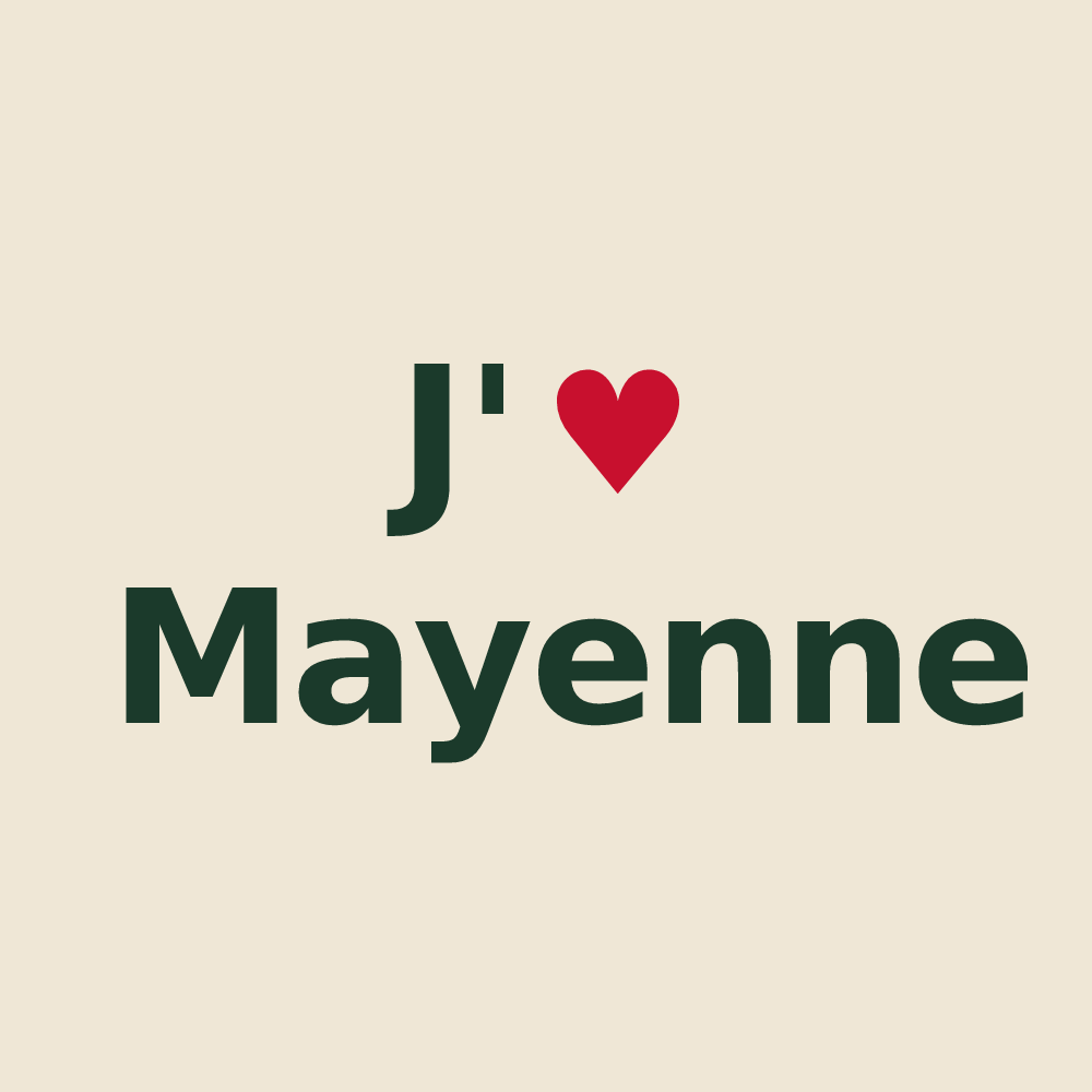 Tote bag personnalisé Mayenne — design J'aime Mayenne
