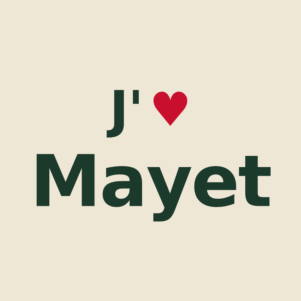 Tote bag personnalisé Mayet — design J'aime Mayet