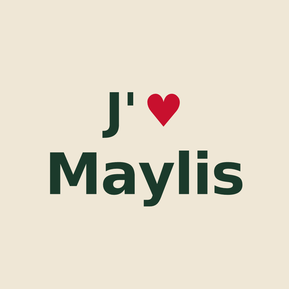 Tote bag personnalisé Maylis — design J'aime Maylis