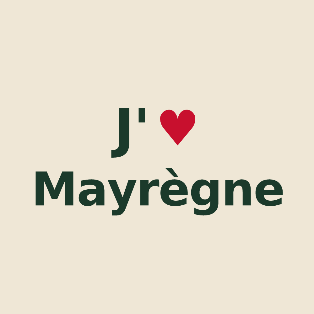 Tote bag personnalisé Mayrègne — design J'aime Mayrègne
