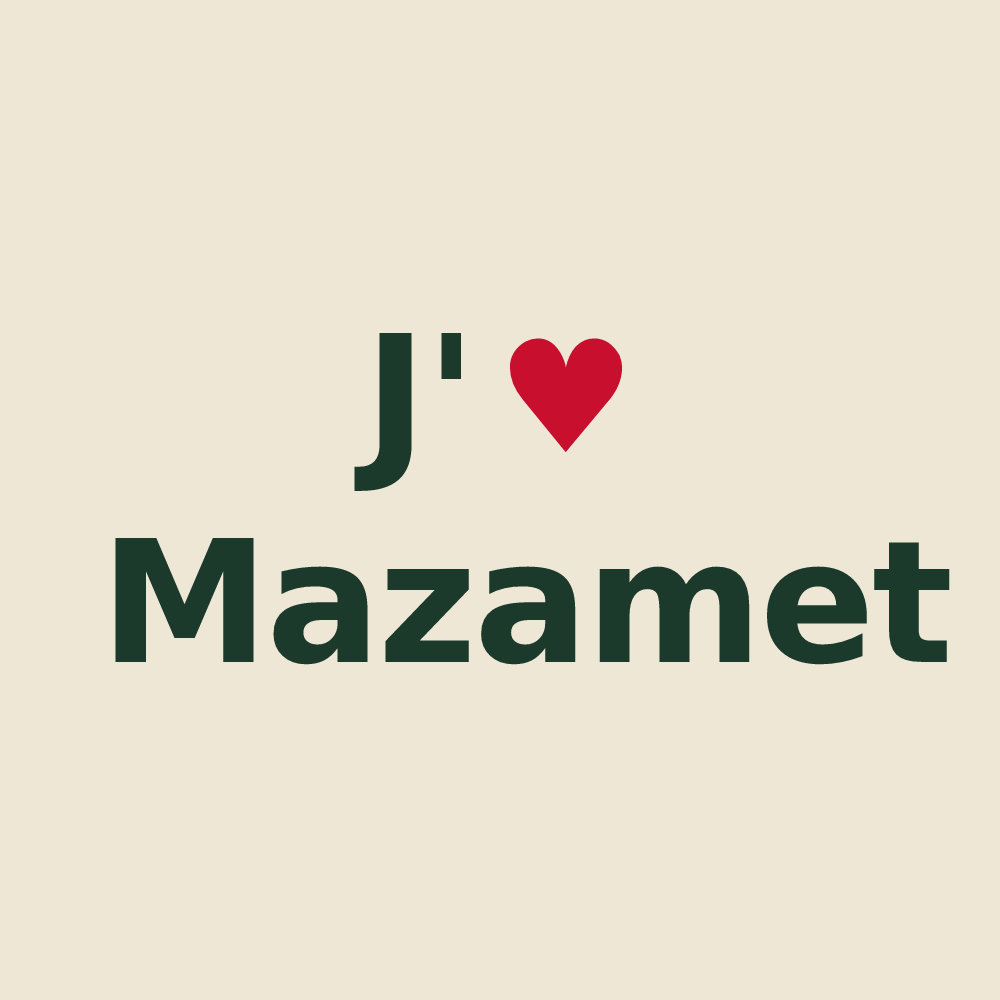 Tote bag personnalisé Mazamet — design J'aime Mazamet