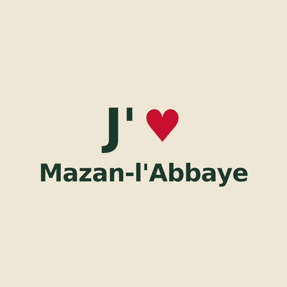 Tote bag personnalisé Mazan-l'Abbaye — design J'aime Mazan-l'Abbaye