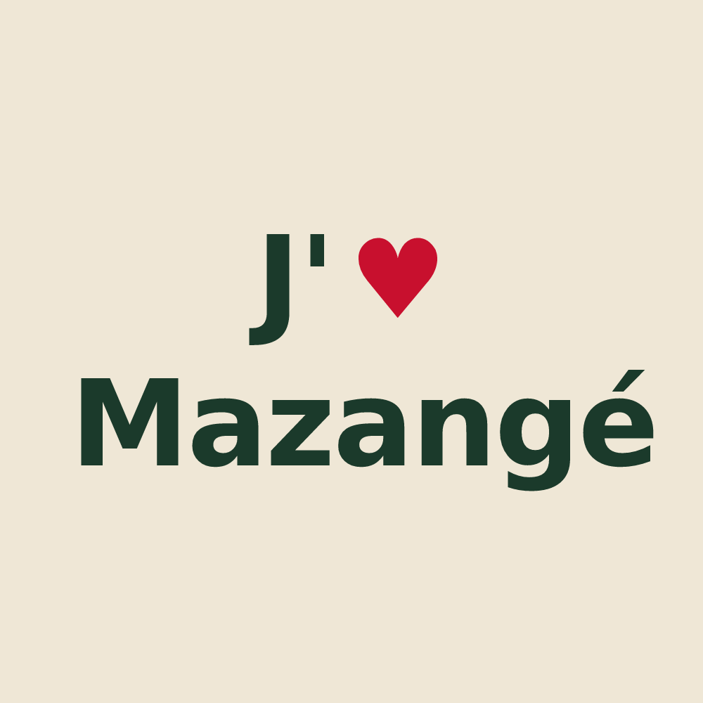 Tote bag personnalisé Mazangé — design J'aime Mazangé