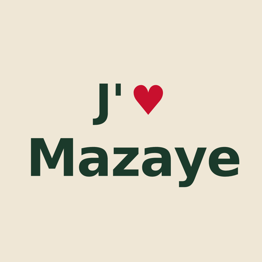 Tote bag personnalisé Mazaye — design J'aime Mazaye