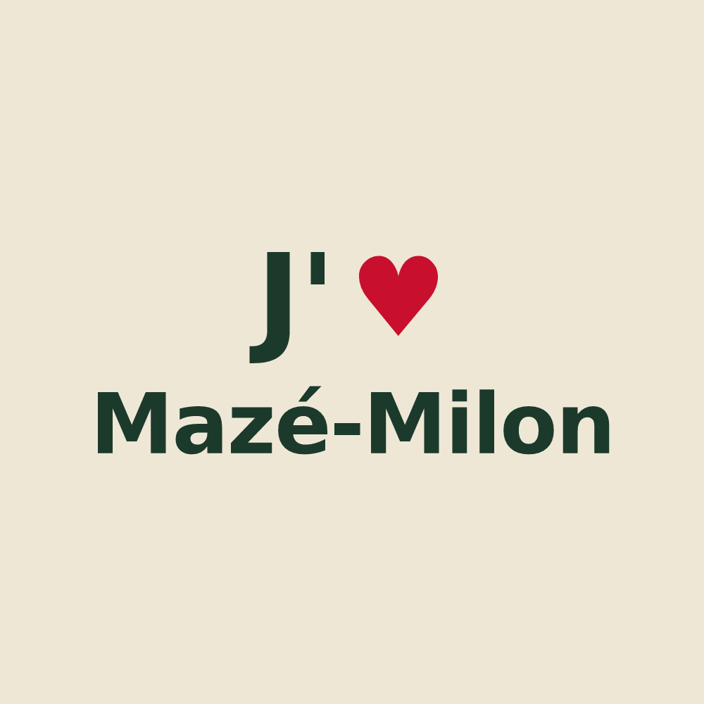 Tote bag personnalisé Mazé-Milon — design J'aime Mazé-Milon