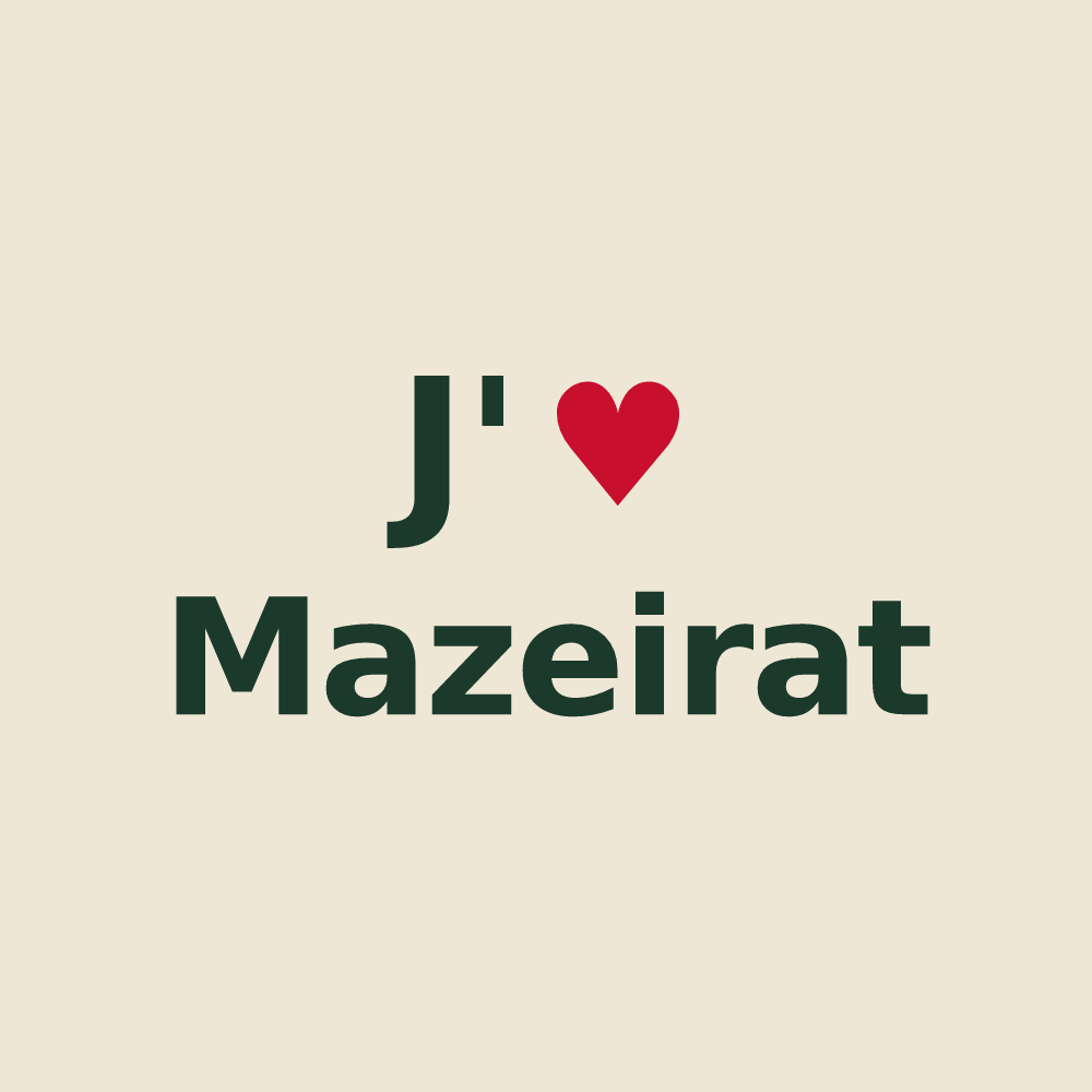 Tote bag personnalisé Mazeirat — design J'aime Mazeirat