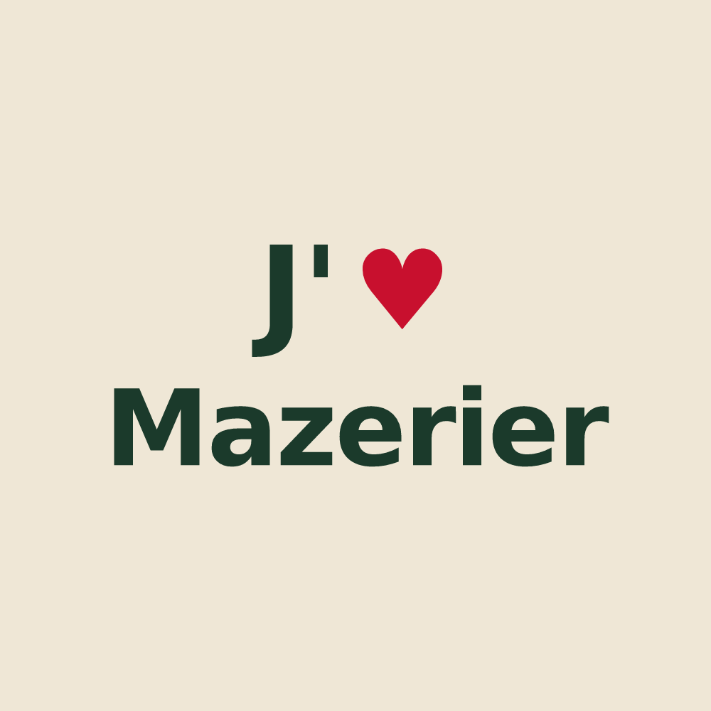 Tote bag personnalisé Mazerier — design J'aime Mazerier