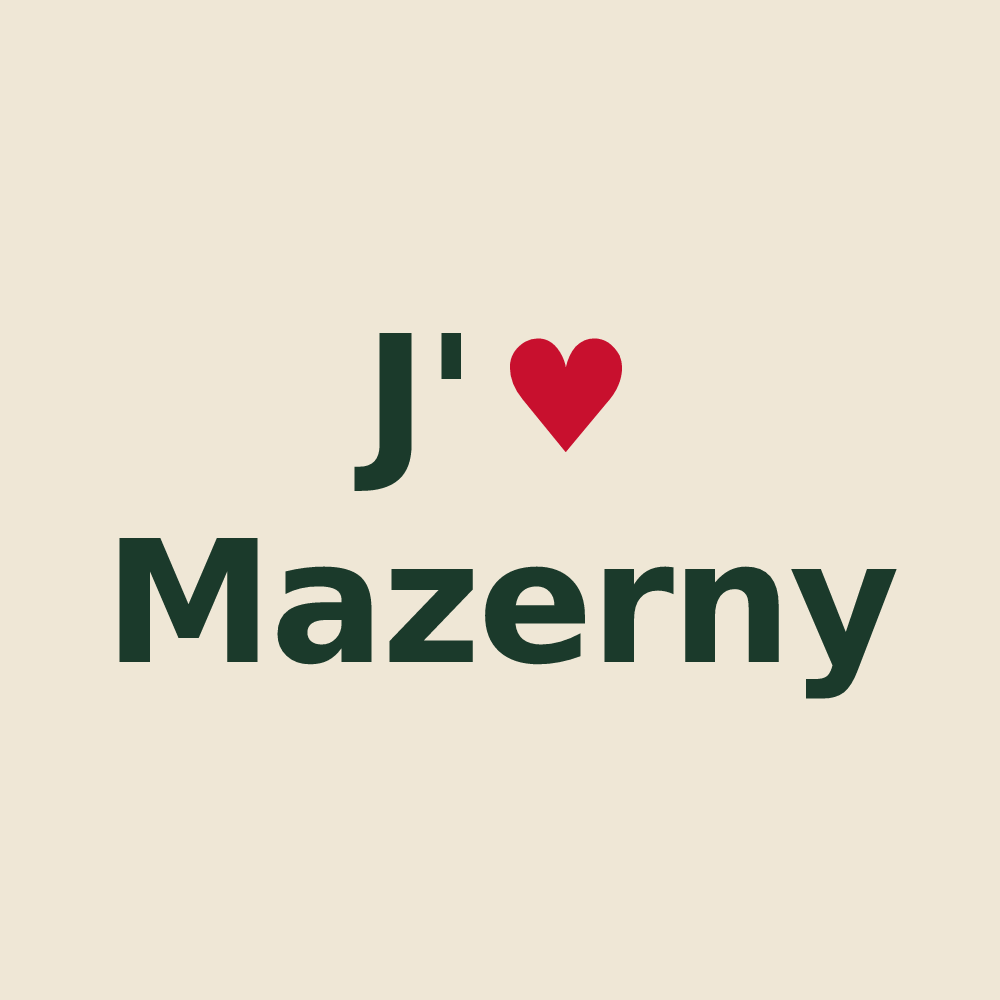 Tote bag personnalisé Mazerny — design J'aime Mazerny