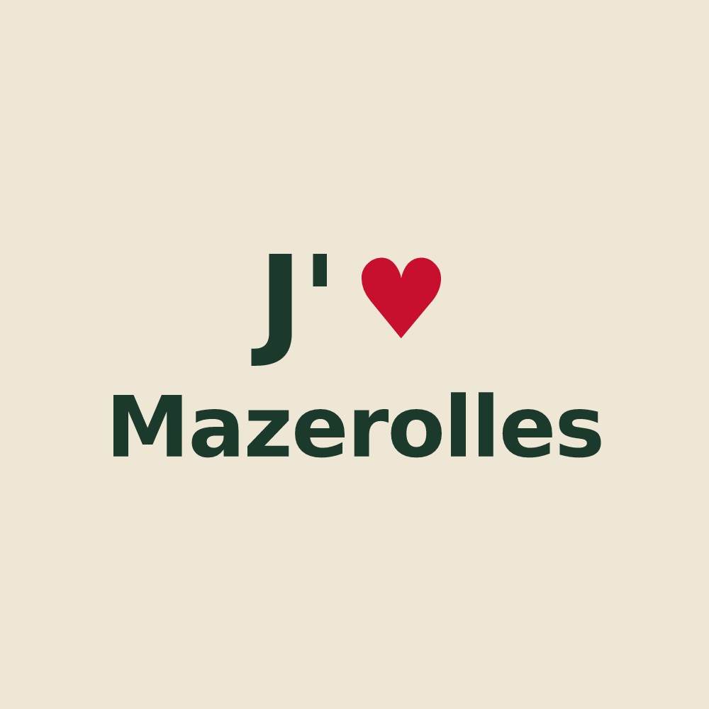 Tote bag personnalisé Mazerolles — design J'aime Mazerolles