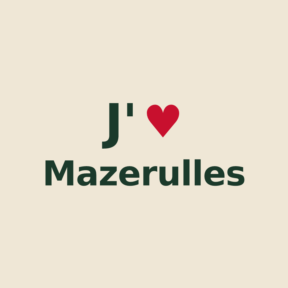 Tote bag personnalisé Mazerulles — design J'aime Mazerulles