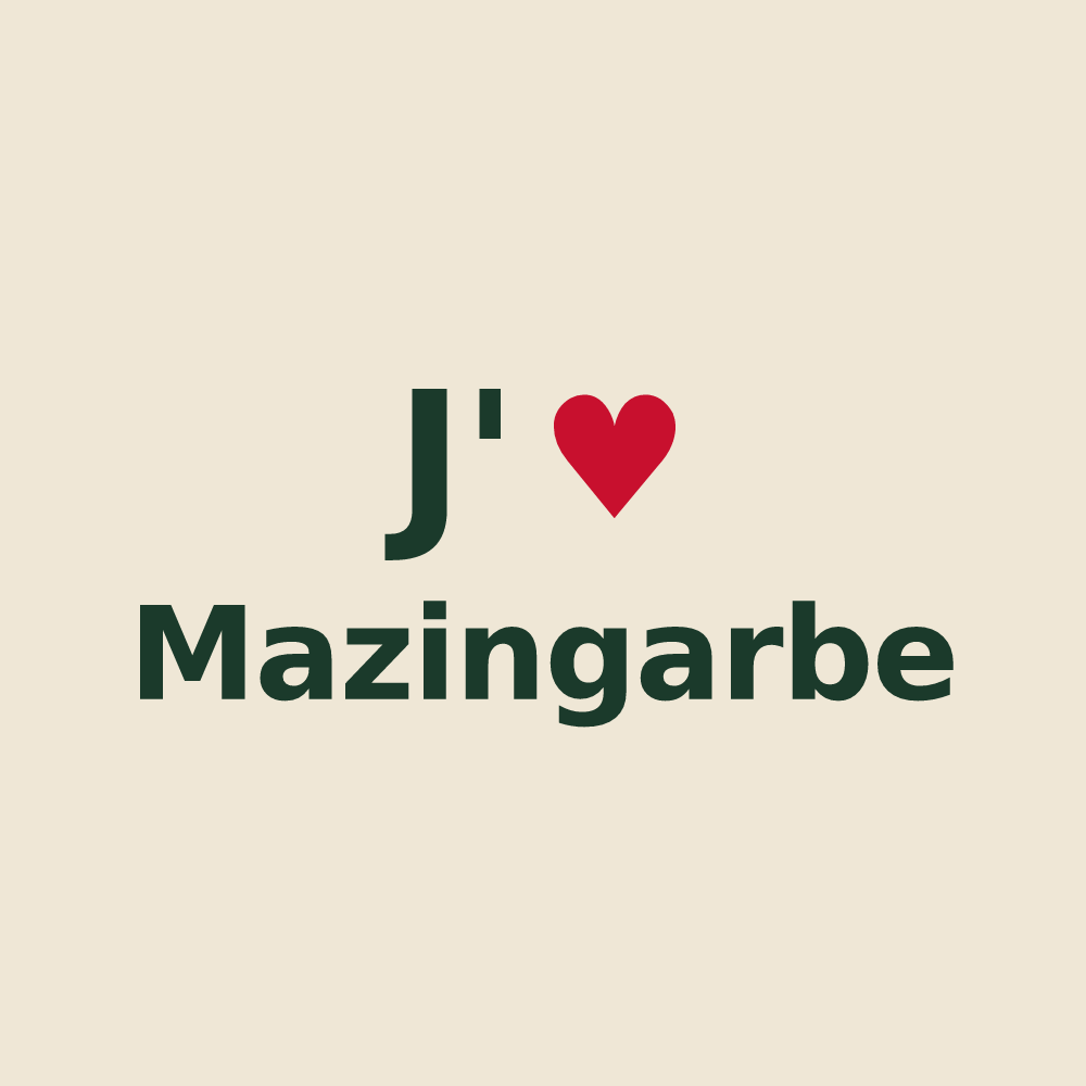 Tote bag personnalisé Mazingarbe — design J'aime Mazingarbe
