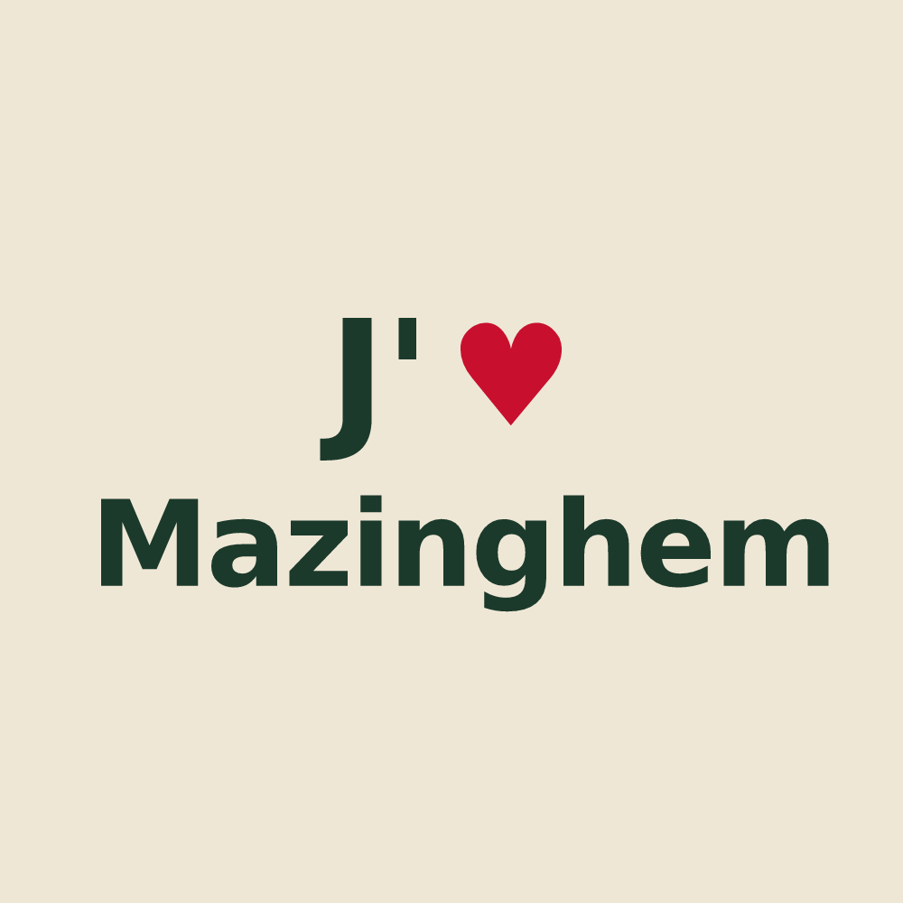 Tote bag personnalisé Mazinghem — design J'aime Mazinghem