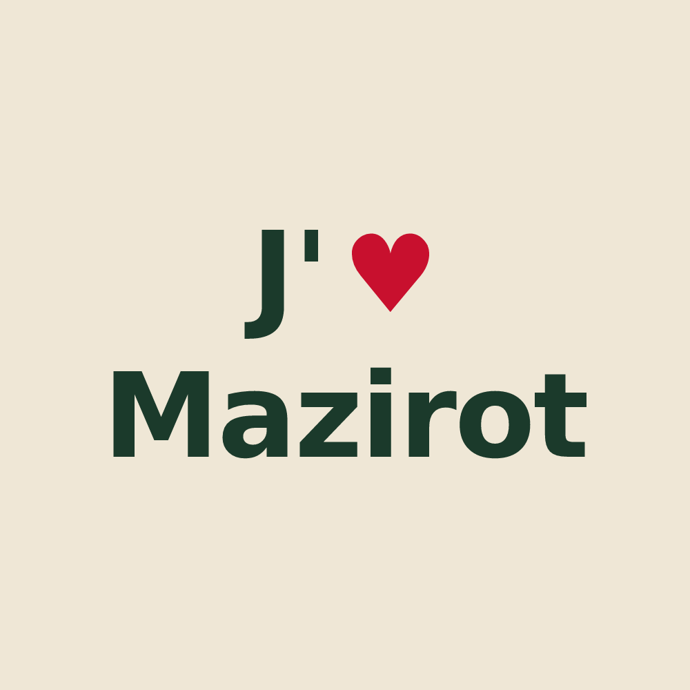 Tote bag personnalisé Mazirot — design J'aime Mazirot