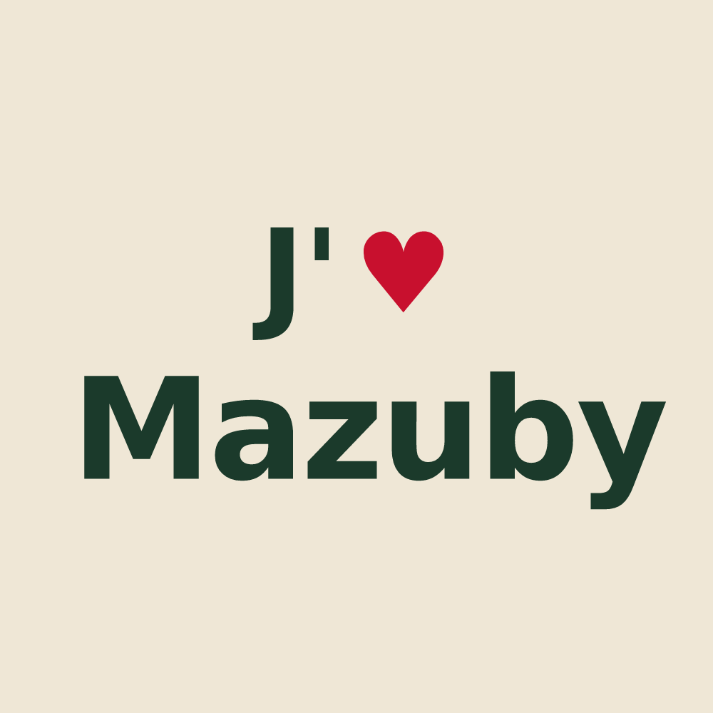 Tote bag personnalisé Mazuby — design J'aime Mazuby
