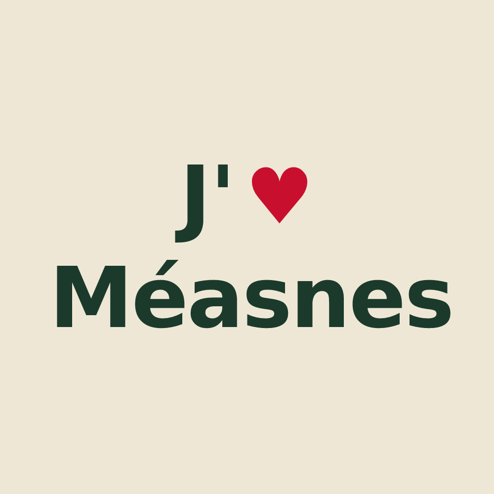 Tote bag personnalisé Méasnes — design J'aime Méasnes