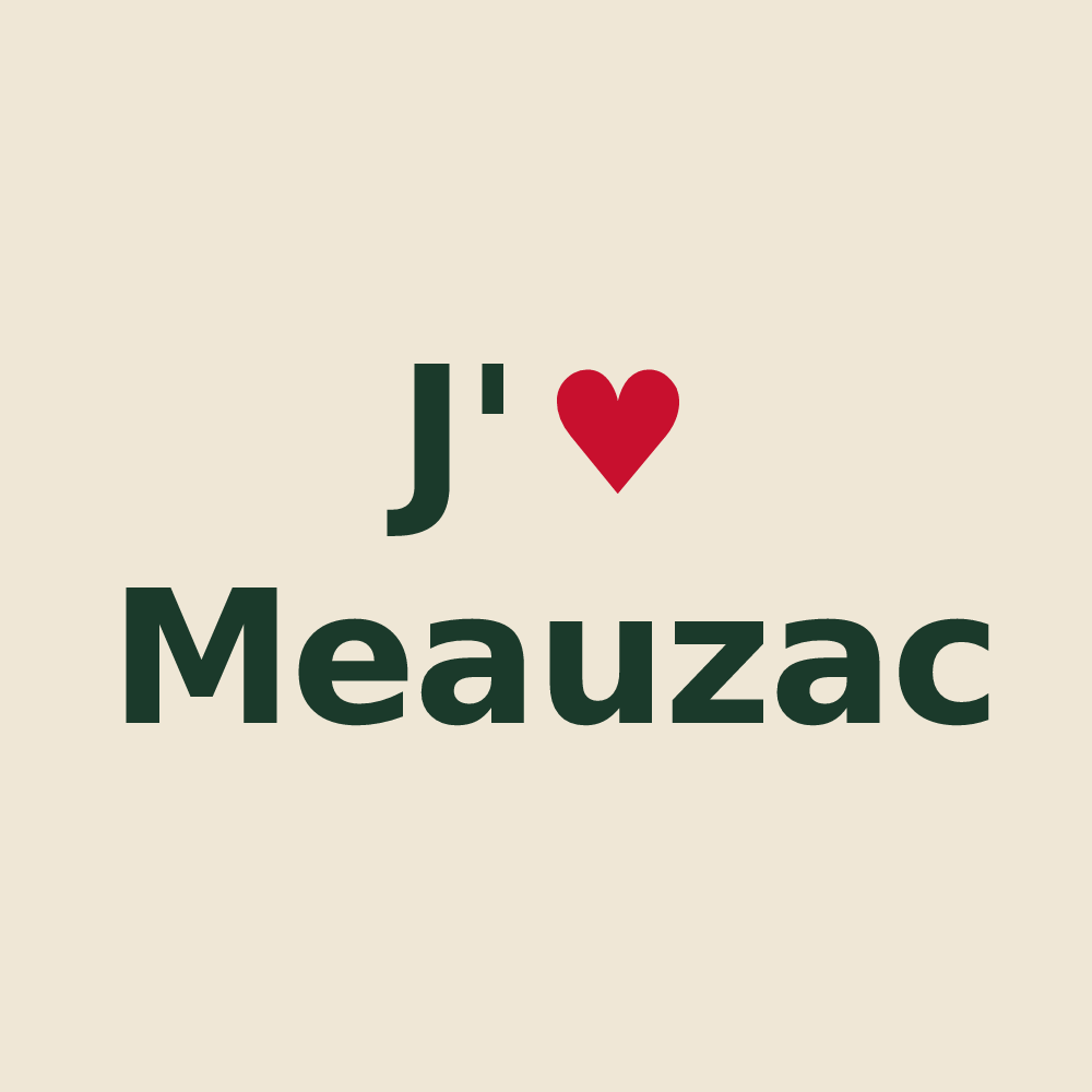 Tote bag personnalisé Meauzac — design J'aime Meauzac