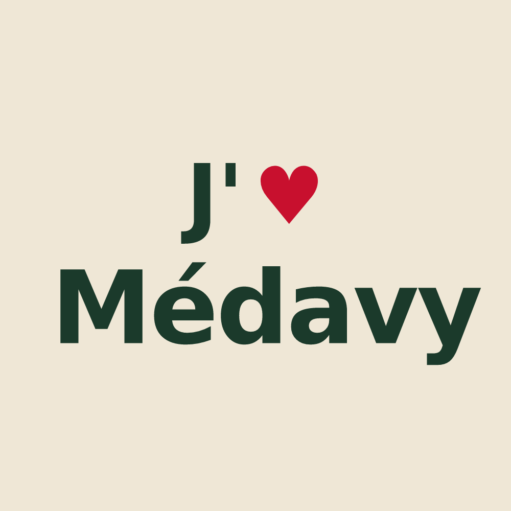 Tote bag personnalisé Médavy — design J'aime Médavy
