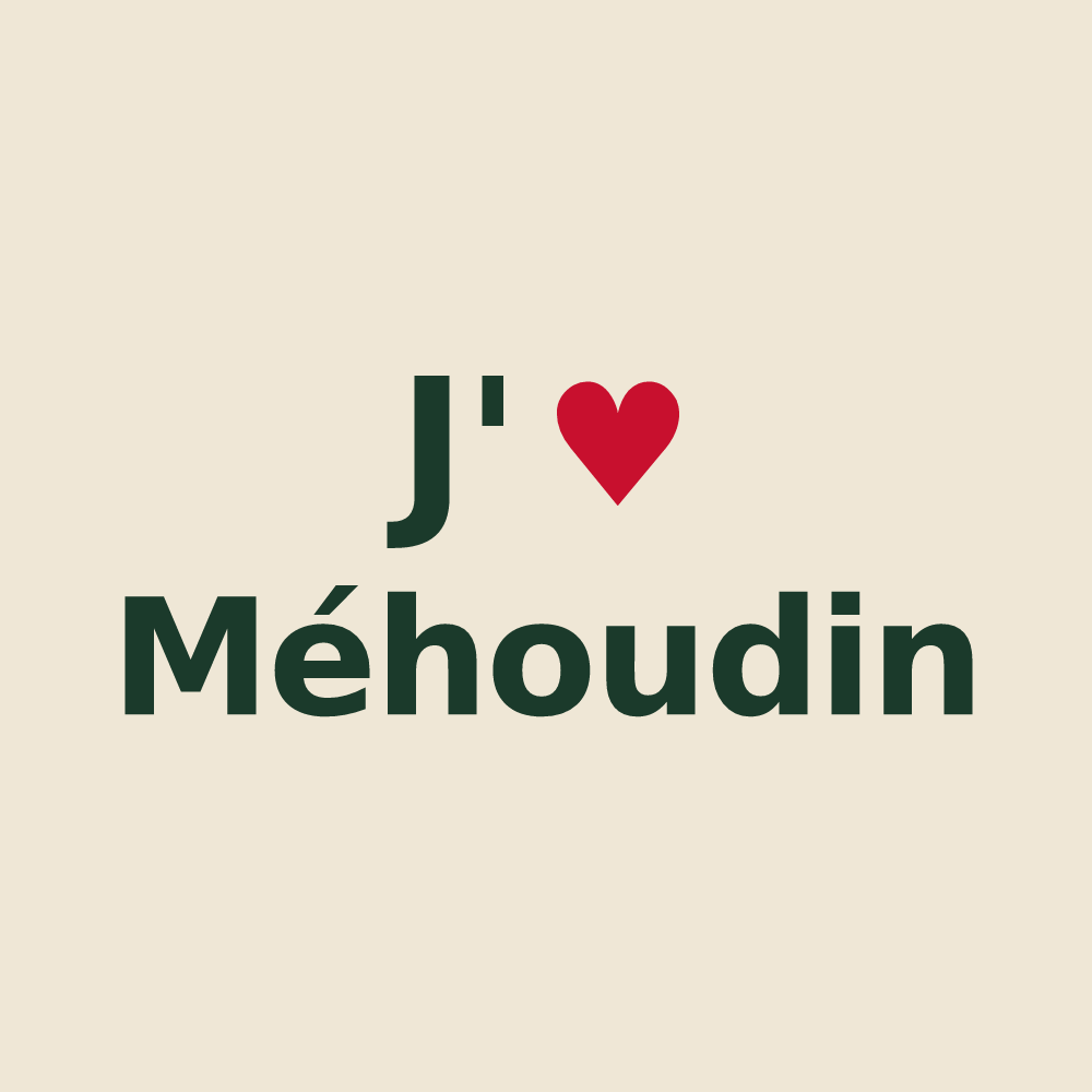Tote bag personnalisé Méhoudin — design J'aime Méhoudin