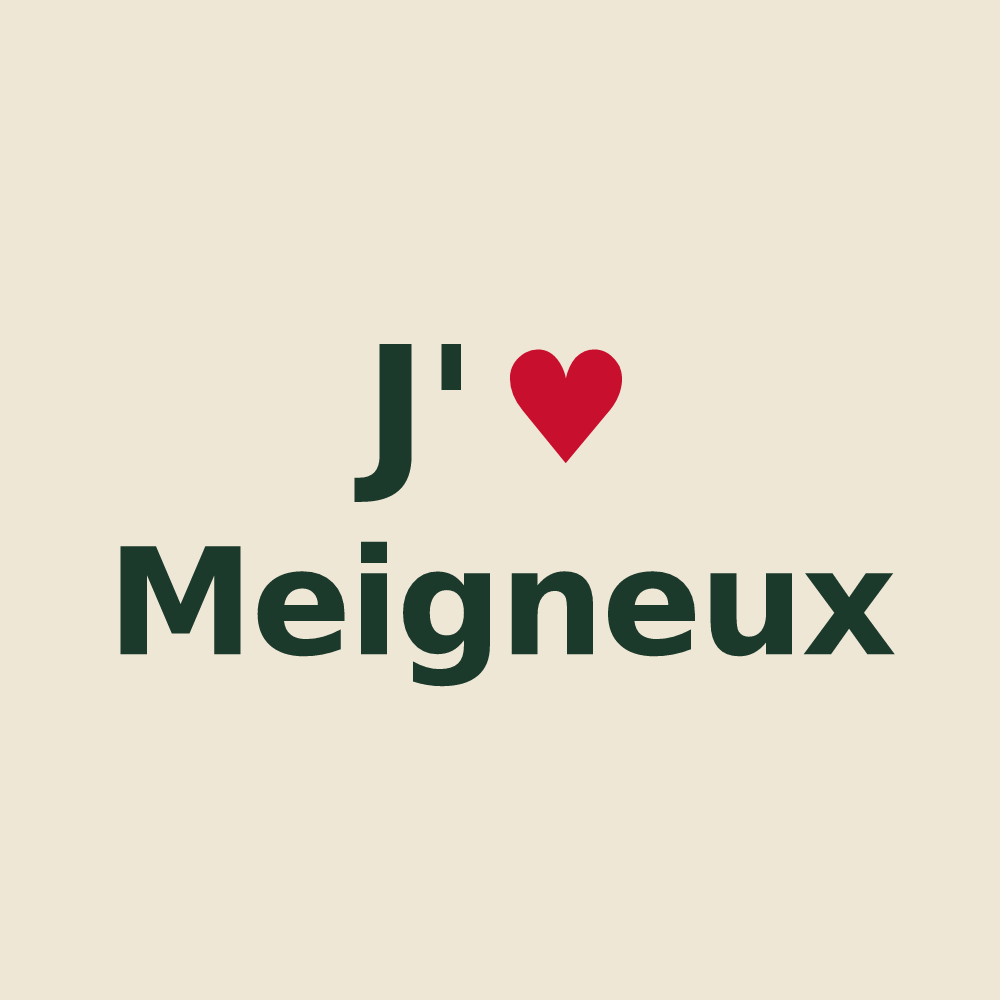 Tote bag personnalisé Meigneux — design J'aime Meigneux