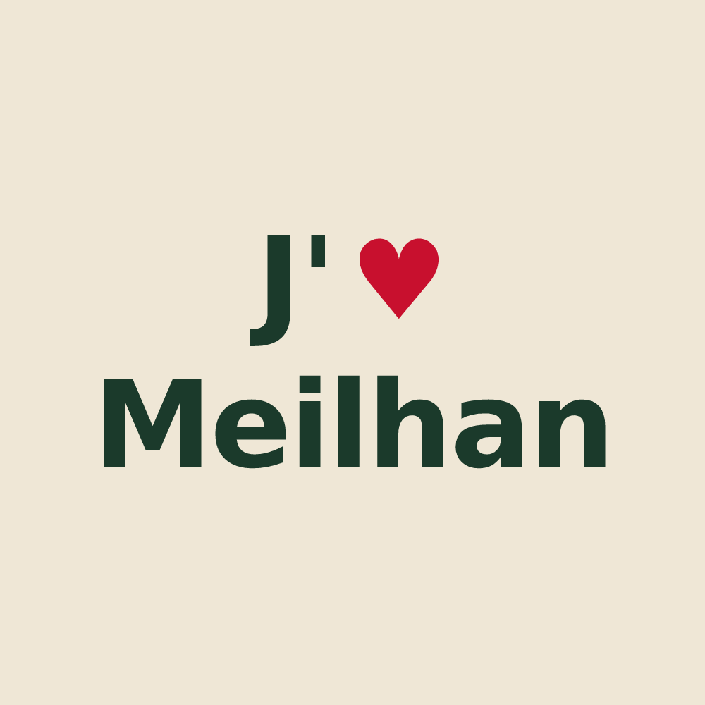 Tote bag personnalisé Meilhan — design J'aime Meilhan