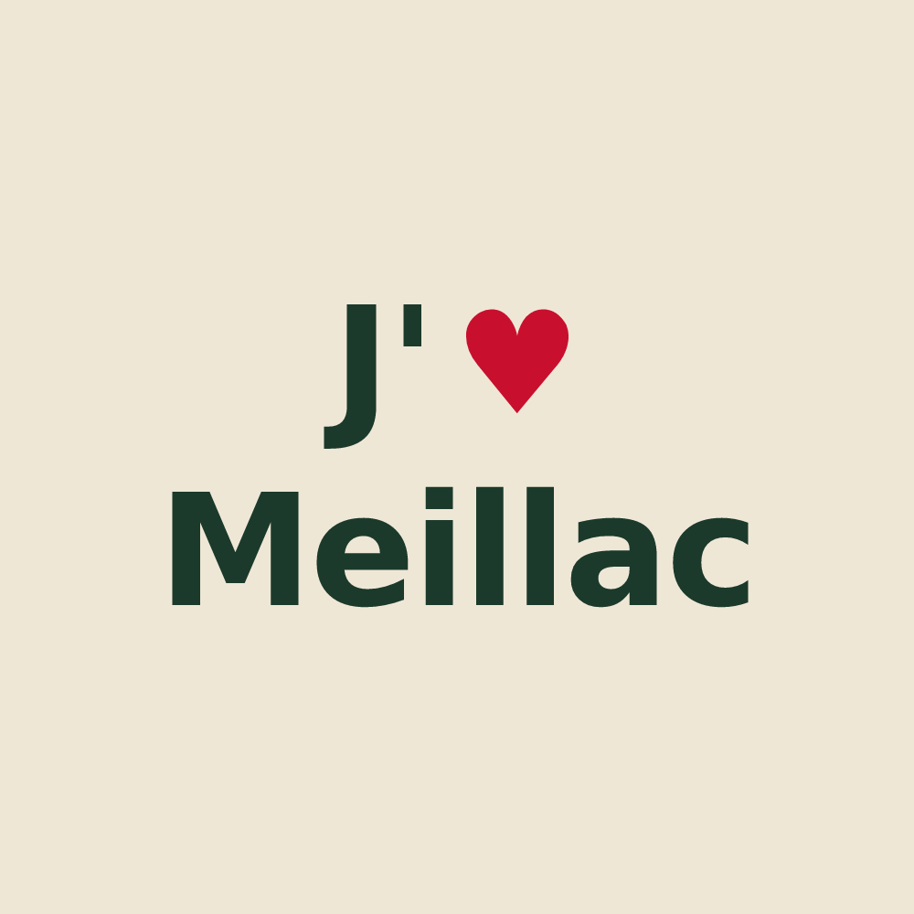 Tote bag personnalisé Meillac — design J'aime Meillac