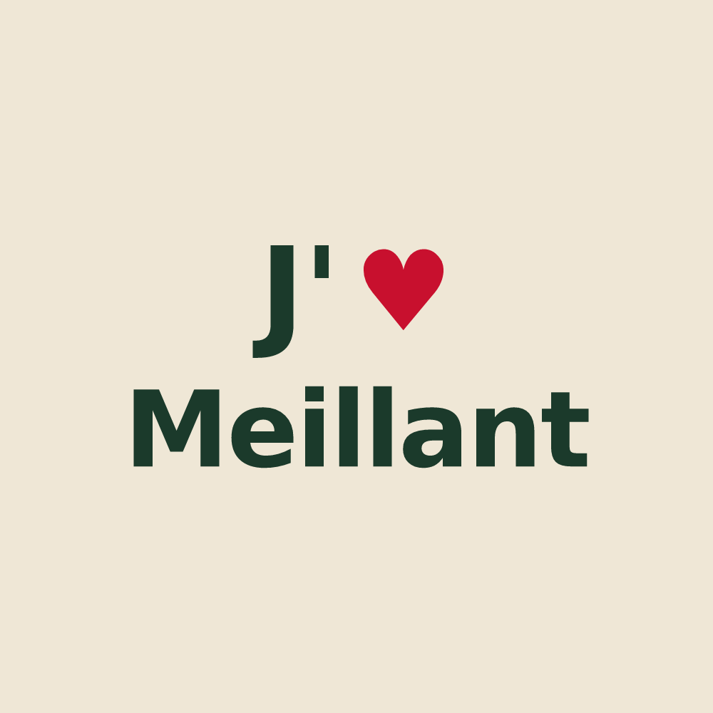 Tote bag personnalisé Meillant — design J'aime Meillant