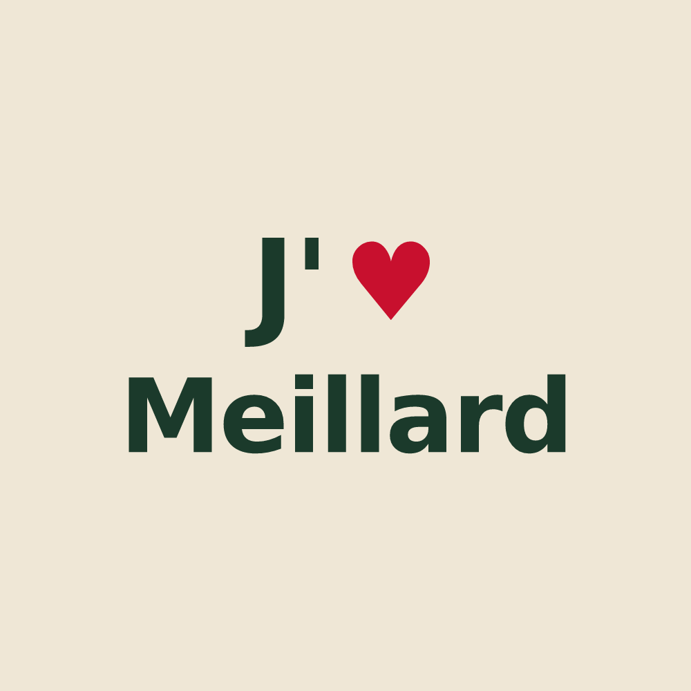 Tote bag personnalisé Meillard — design J'aime Meillard