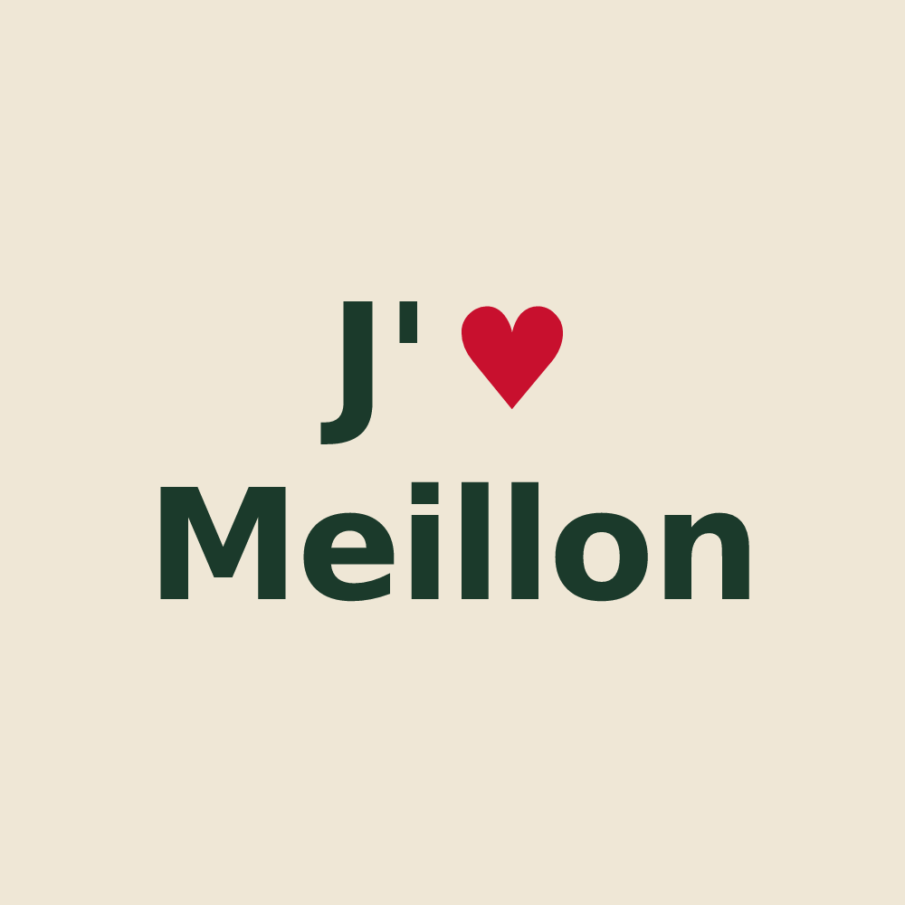 Tote bag personnalisé Meillon — design J'aime Meillon