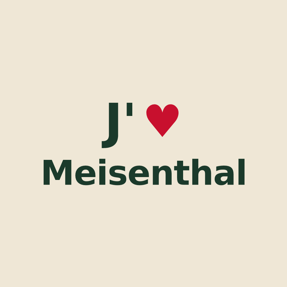 Tote bag personnalisé Meisenthal — design J'aime Meisenthal