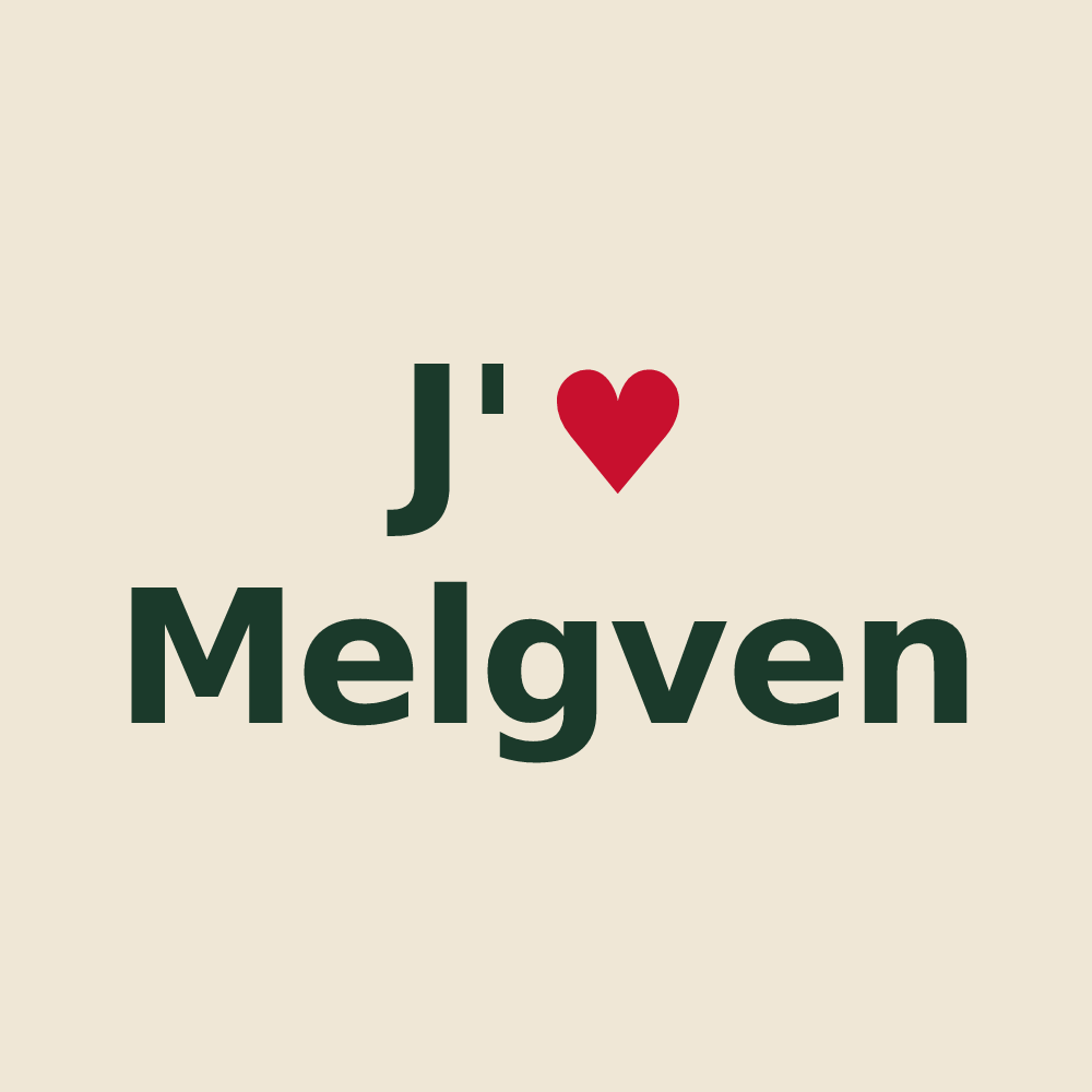 Tote bag personnalisé Melgven — design J'aime Melgven
