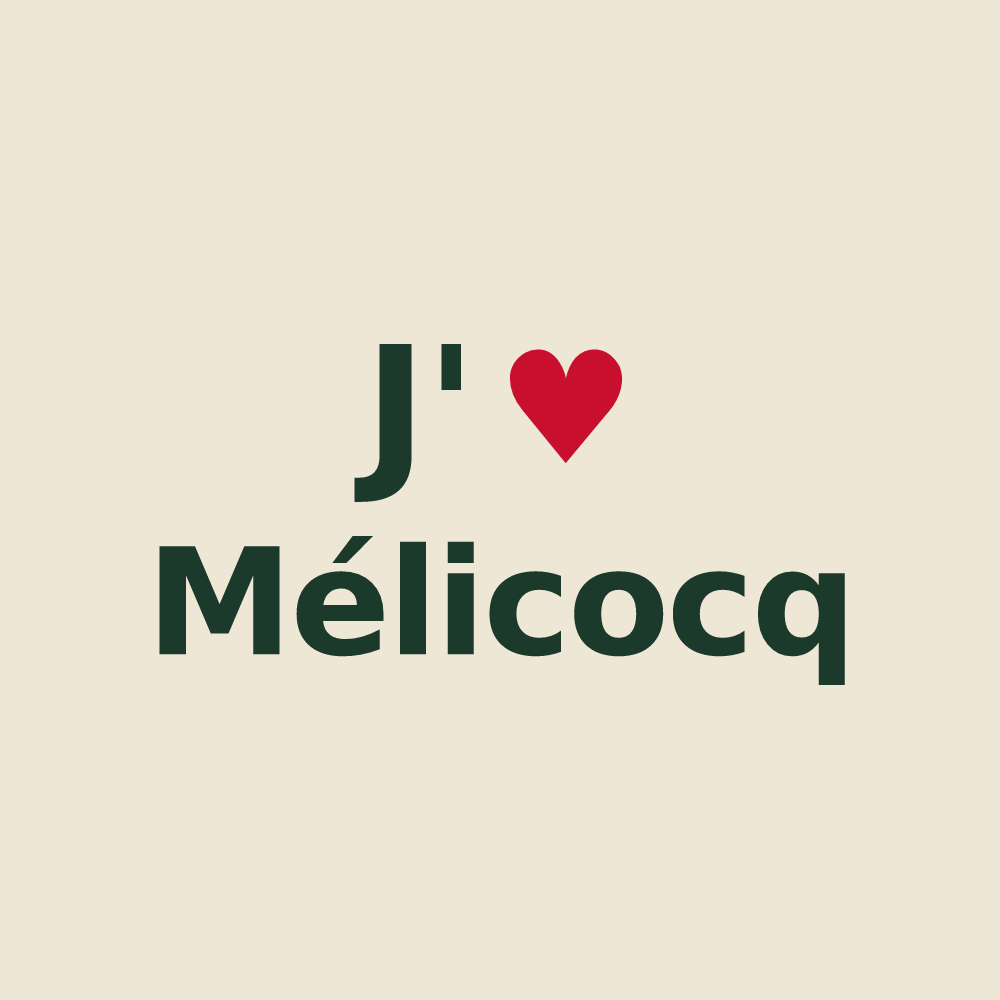 Tote bag personnalisé Mélicocq — design J'aime Mélicocq