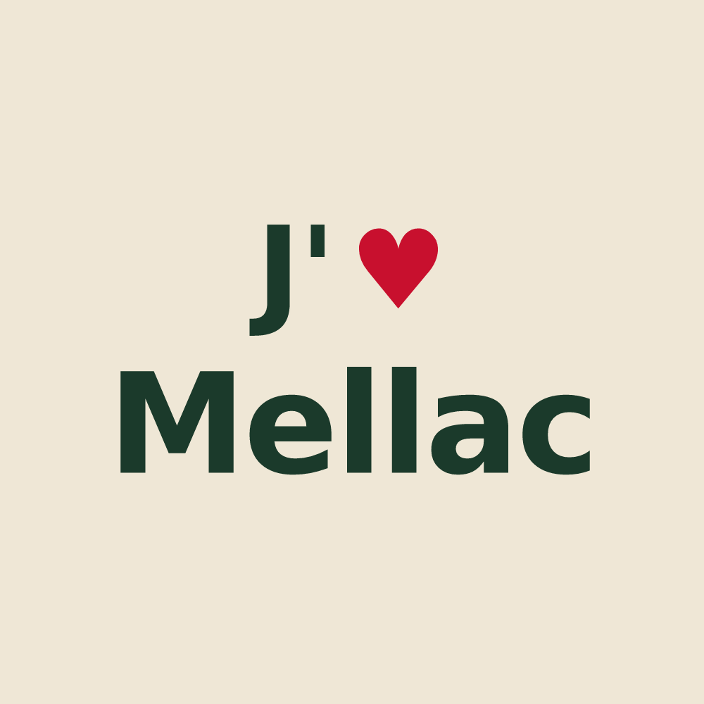 Tote bag personnalisé Mellac — design J'aime Mellac