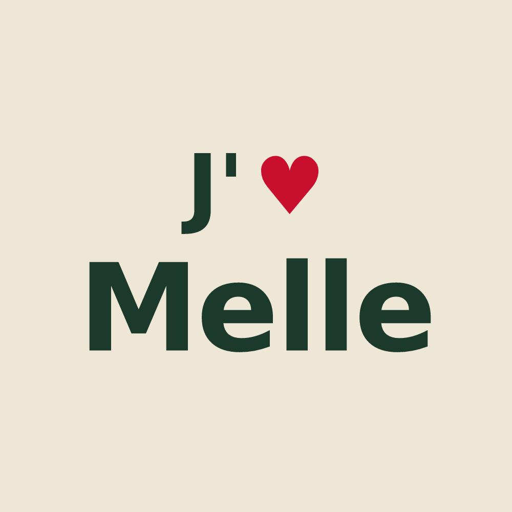 Tote bag personnalisé Melle — design J'aime Melle
