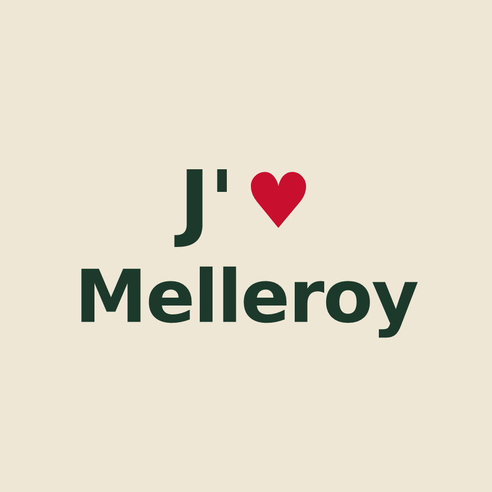 Tote bag personnalisé Melleroy — design J'aime Melleroy