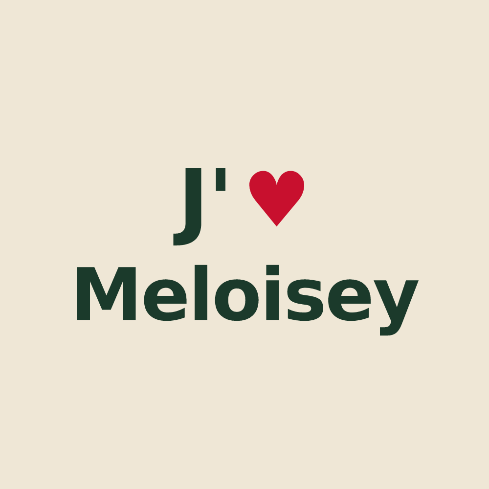 Tote bag personnalisé Meloisey — design J'aime Meloisey