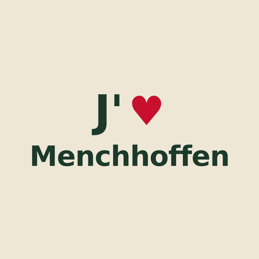 Tote bag personnalisé Menchhoffen — design J'aime Menchhoffen