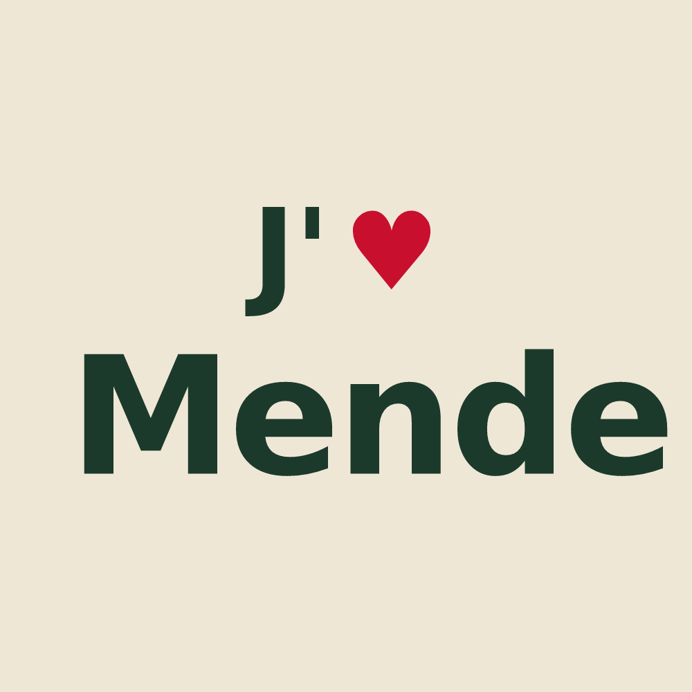 Tote bag personnalisé Mende — design J'aime Mende
