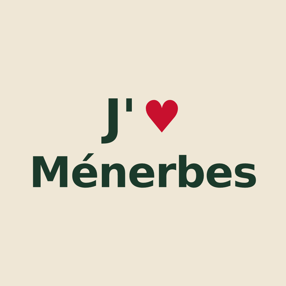 Tote bag personnalisé Ménerbes — design J'aime Ménerbes