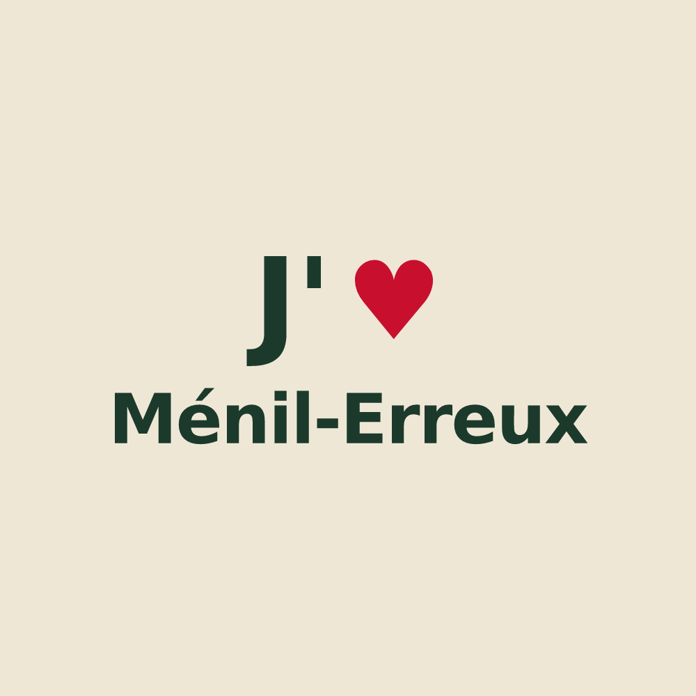 Tote bag personnalisé Ménil-Erreux — design J'aime Ménil-Erreux