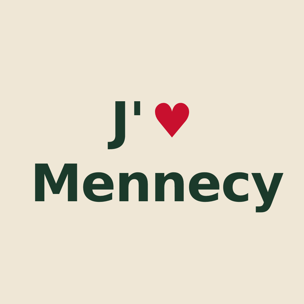 Tote bag personnalisé Mennecy — design J'aime Mennecy
