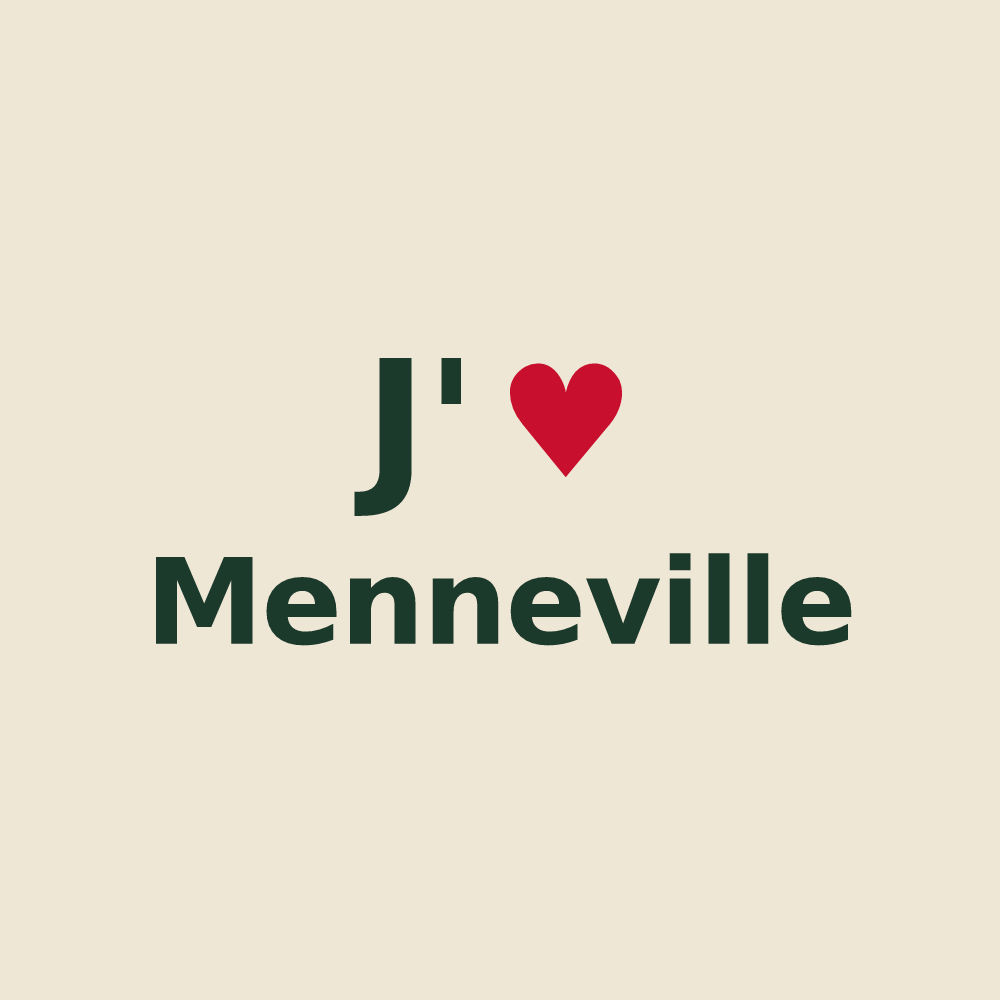Tote bag personnalisé Menneville — design J'aime Menneville