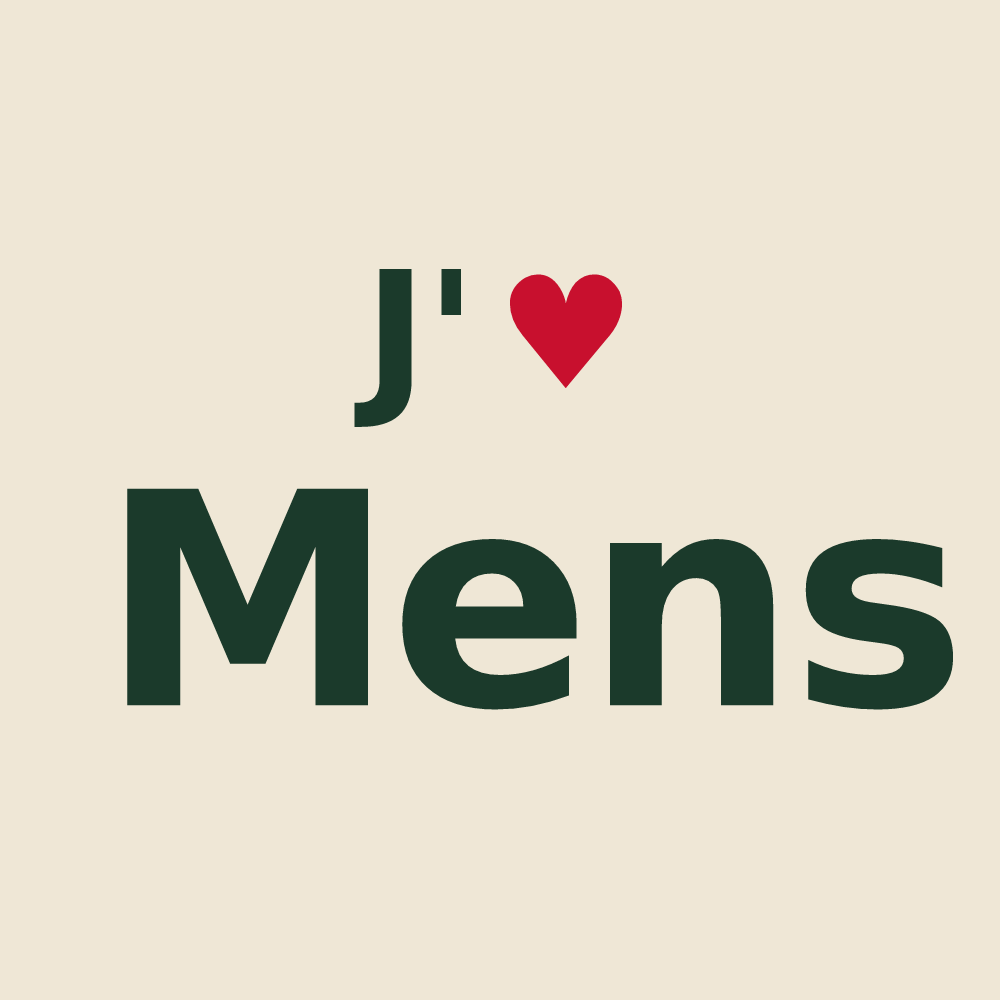 Tote bag personnalisé Mens — design J'aime Mens