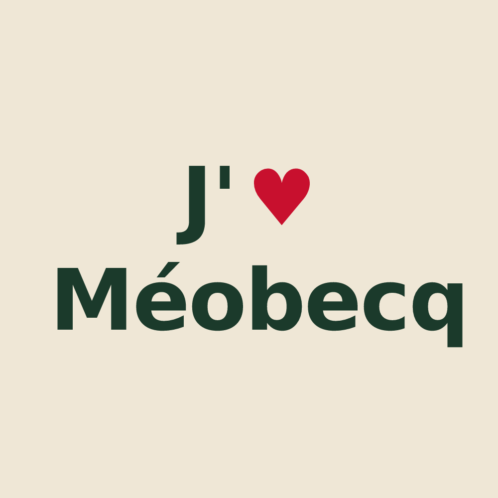 Tote bag personnalisé Méobecq — design J'aime Méobecq