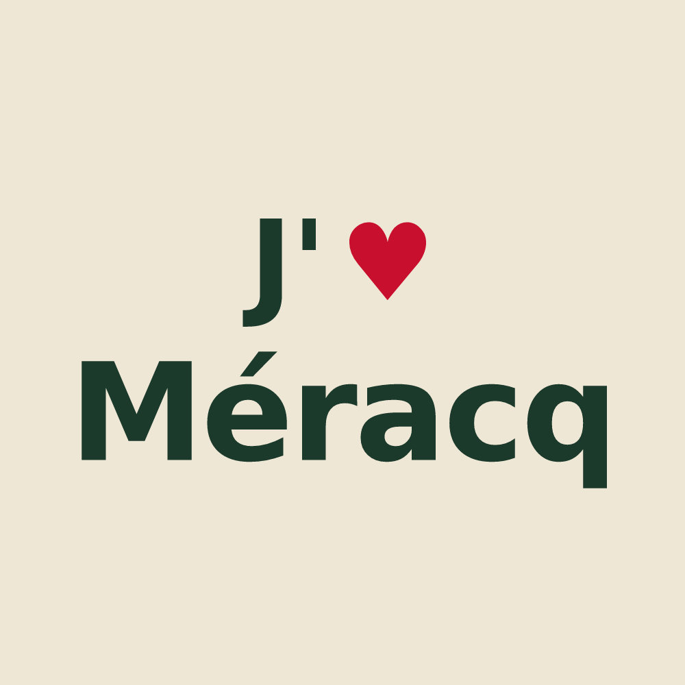 Tote bag personnalisé Méracq — design J'aime Méracq