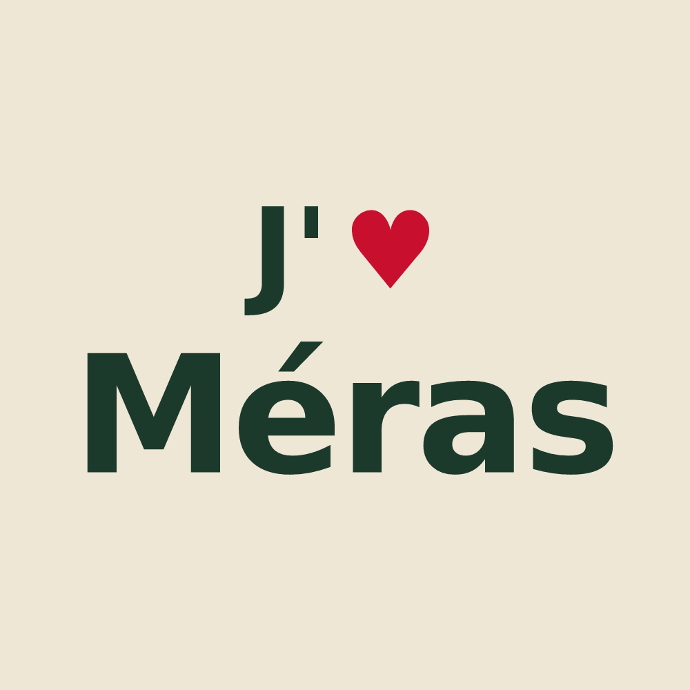 Tote bag personnalisé Méras — design J'aime Méras